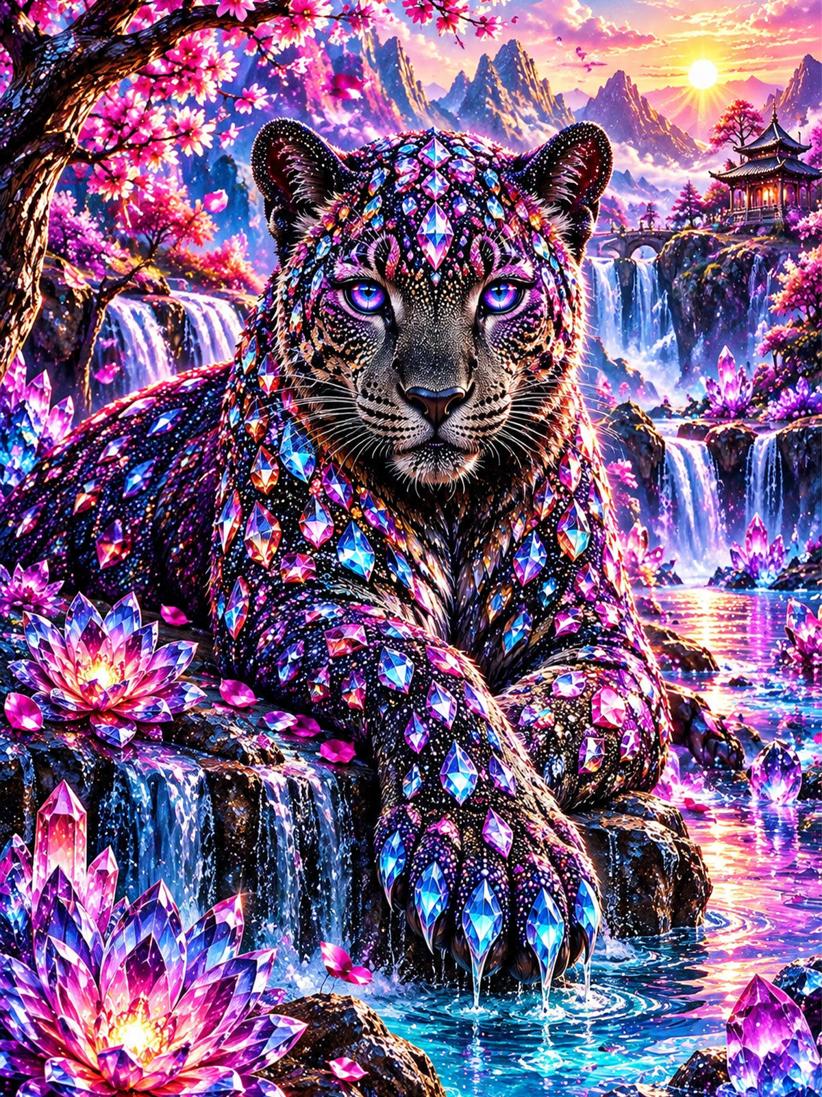 Diamond Painting - Juwelenwächter des Blütenreichs