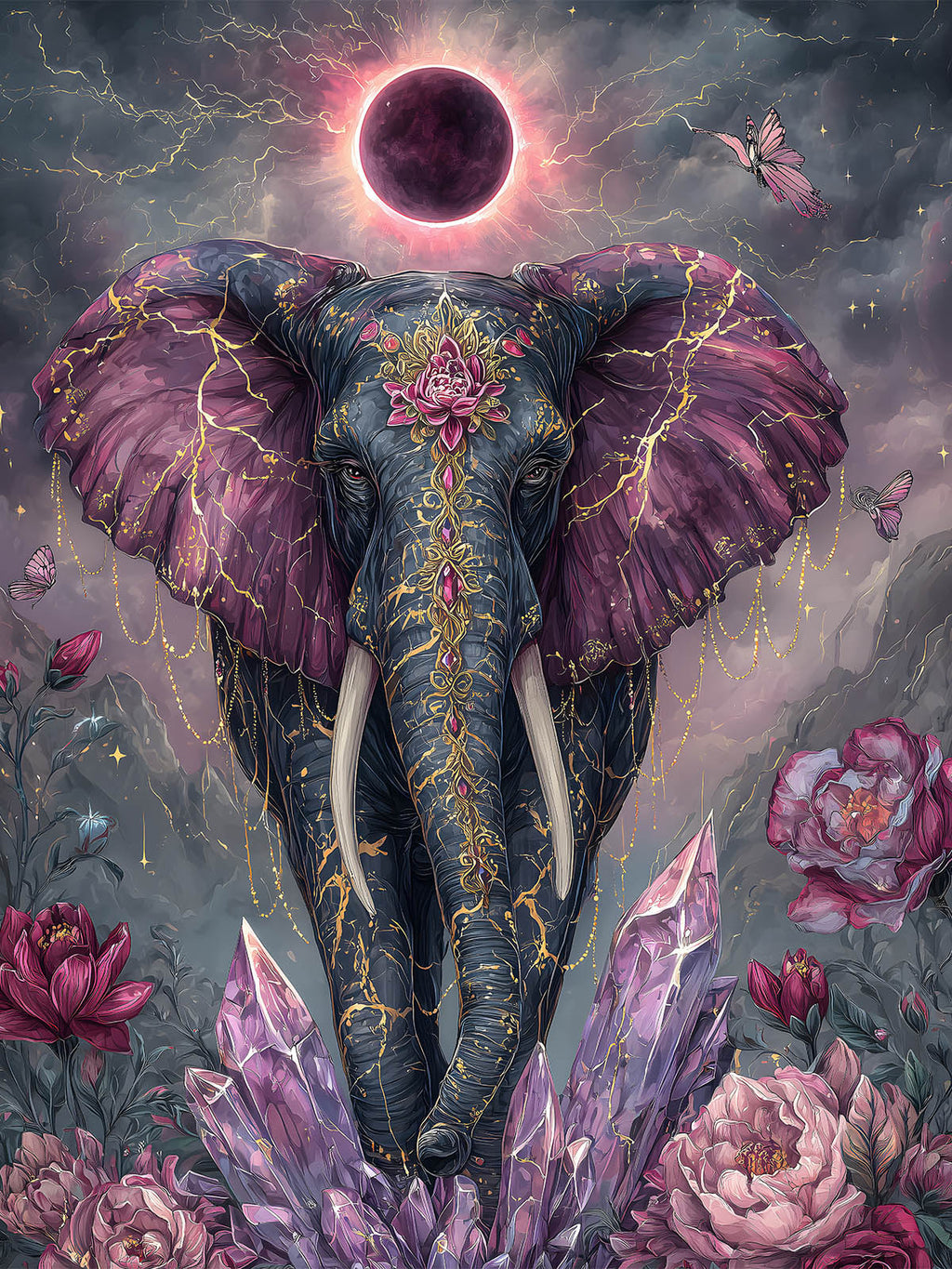Diamond Painting – Amethystelefant