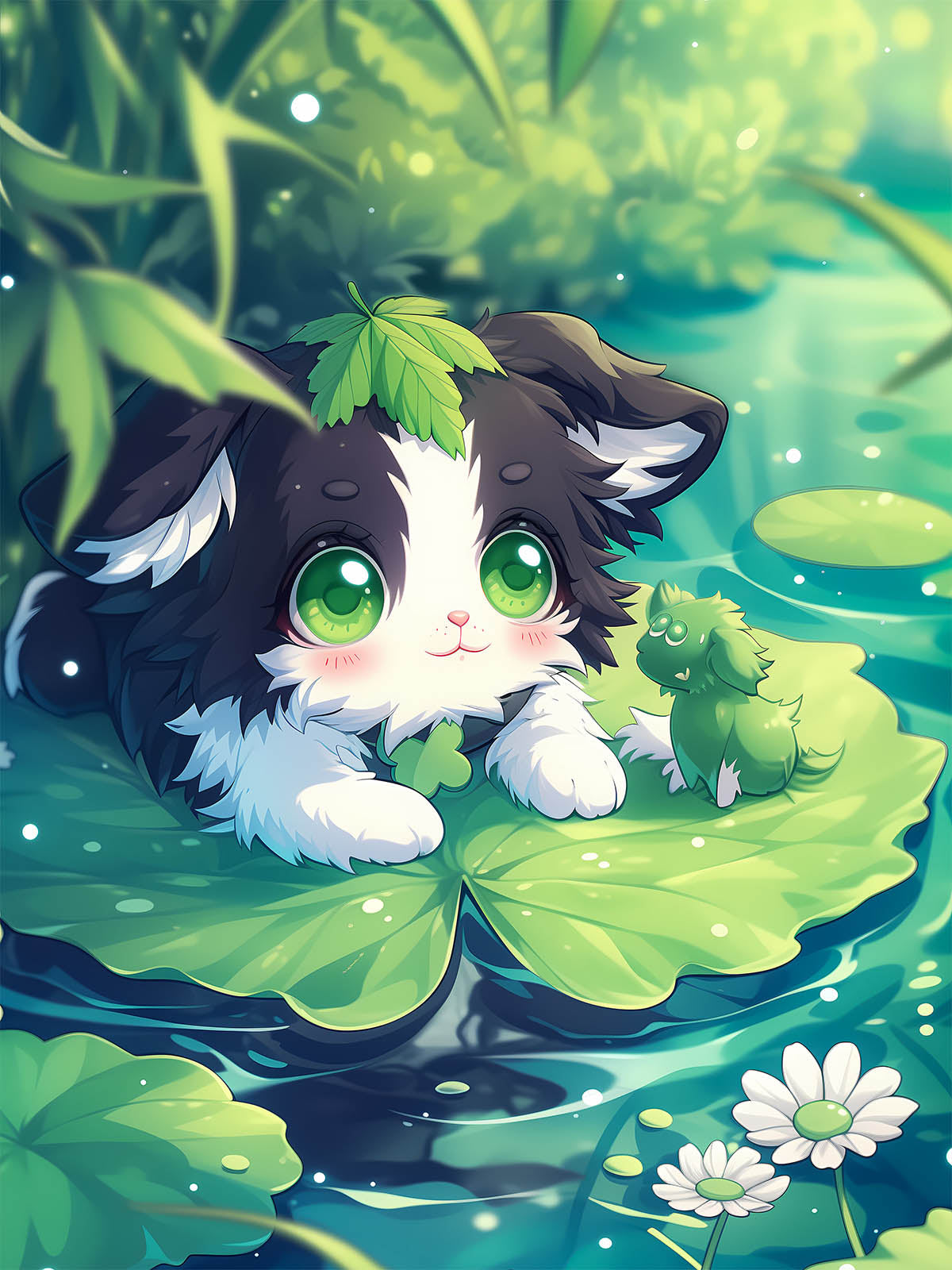 Diamond Painting - Teichkatze