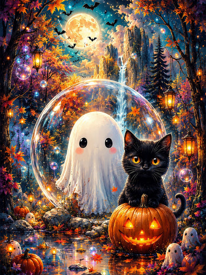Diamond Painting – Kleine Freunde der Geisternacht