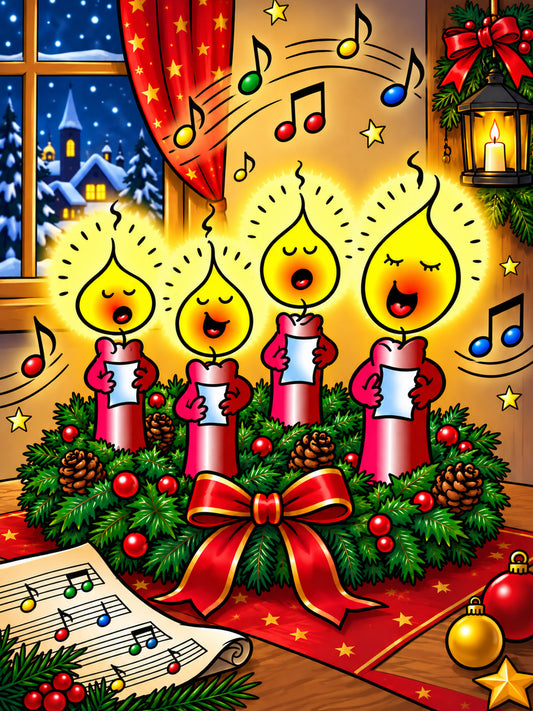 Diamond Painting – Singende Weihnachtskerzen