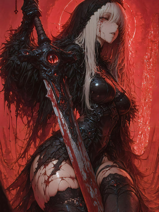 Diamond Painting - Blutmond-Kriegerin