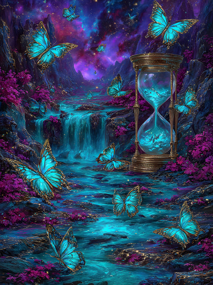 Diamond Painting - Schmetterlinge der Zeit