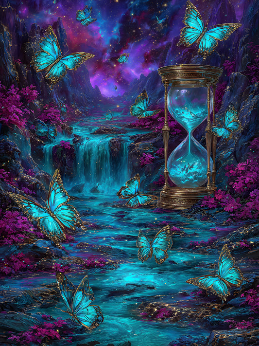 Diamond Painting - Schmetterlinge der Zeit