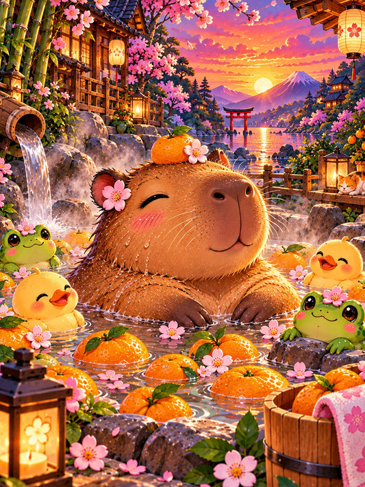 Diamond Painting - Capybara in Spa