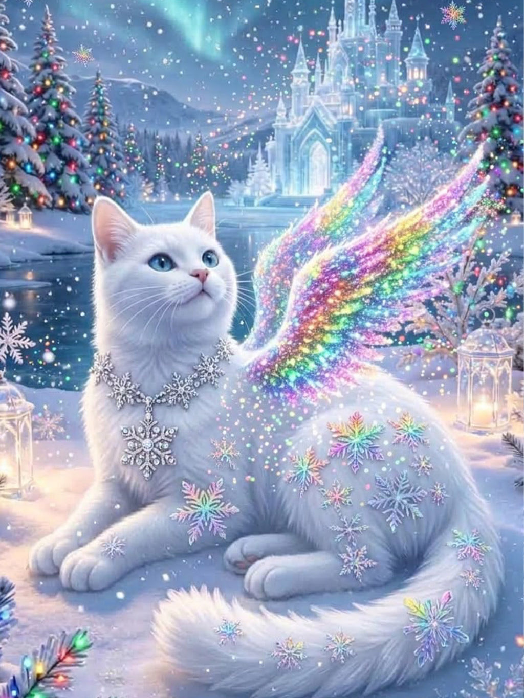Diamond Painting - Schneekätzchen