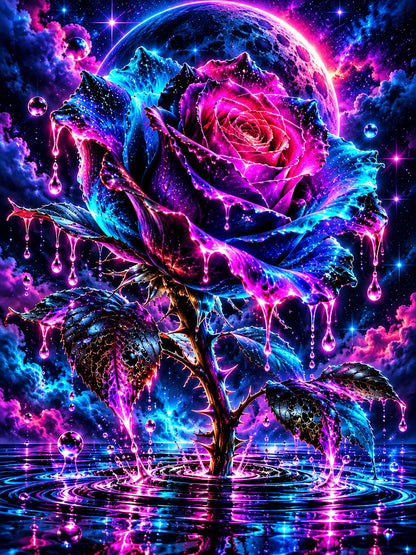 Diamond Painting - Mitternachtsrose