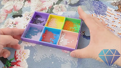 Diamantmalerei 9-teiliges Set Flip-Diamanttablett