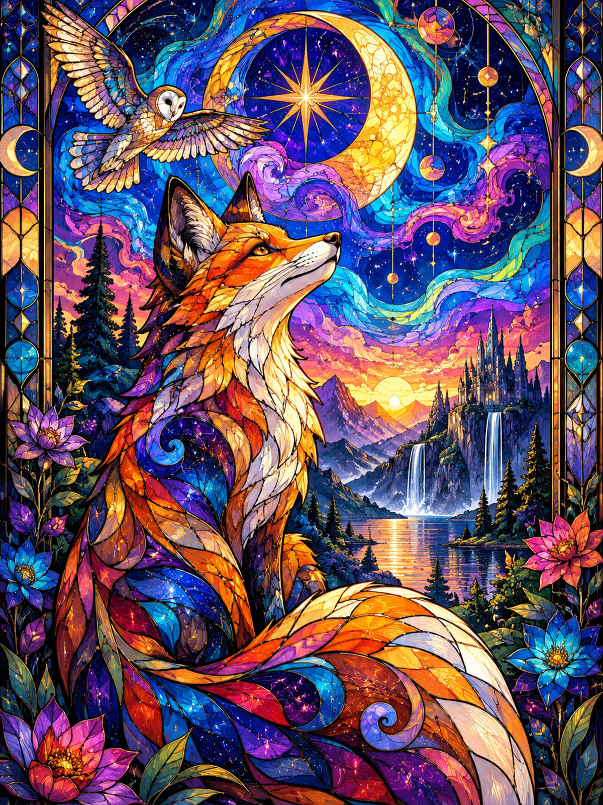 Diamond Painting - Fuchs der Himmelswelten